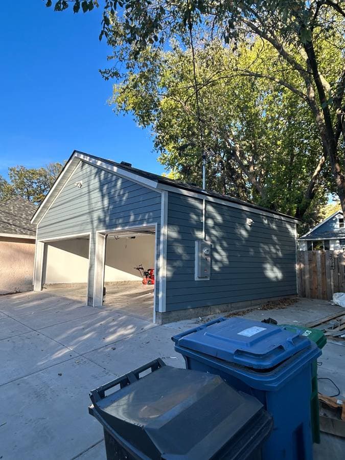 Two door vinyl car garage